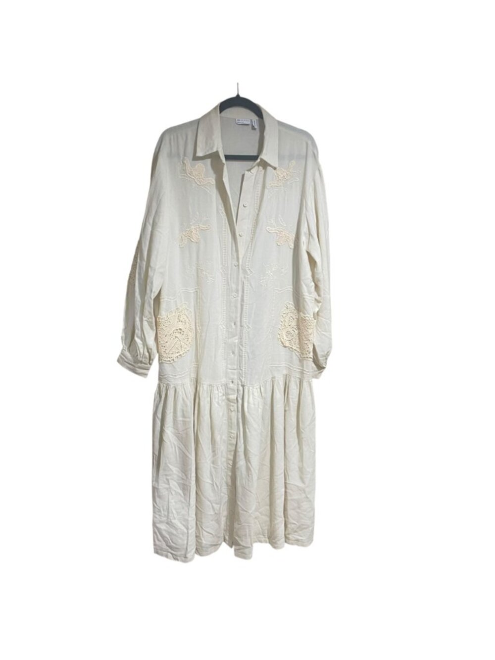 Asos oversized shirtdress with volume sleeve and cutwork - Picture 3 of 10